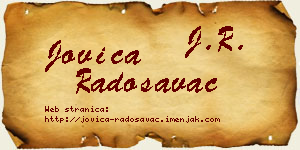 Jovica Radosavac vizit kartica